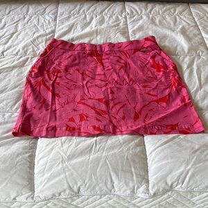 Rafaella Pink and Red Floral Mini Skirt